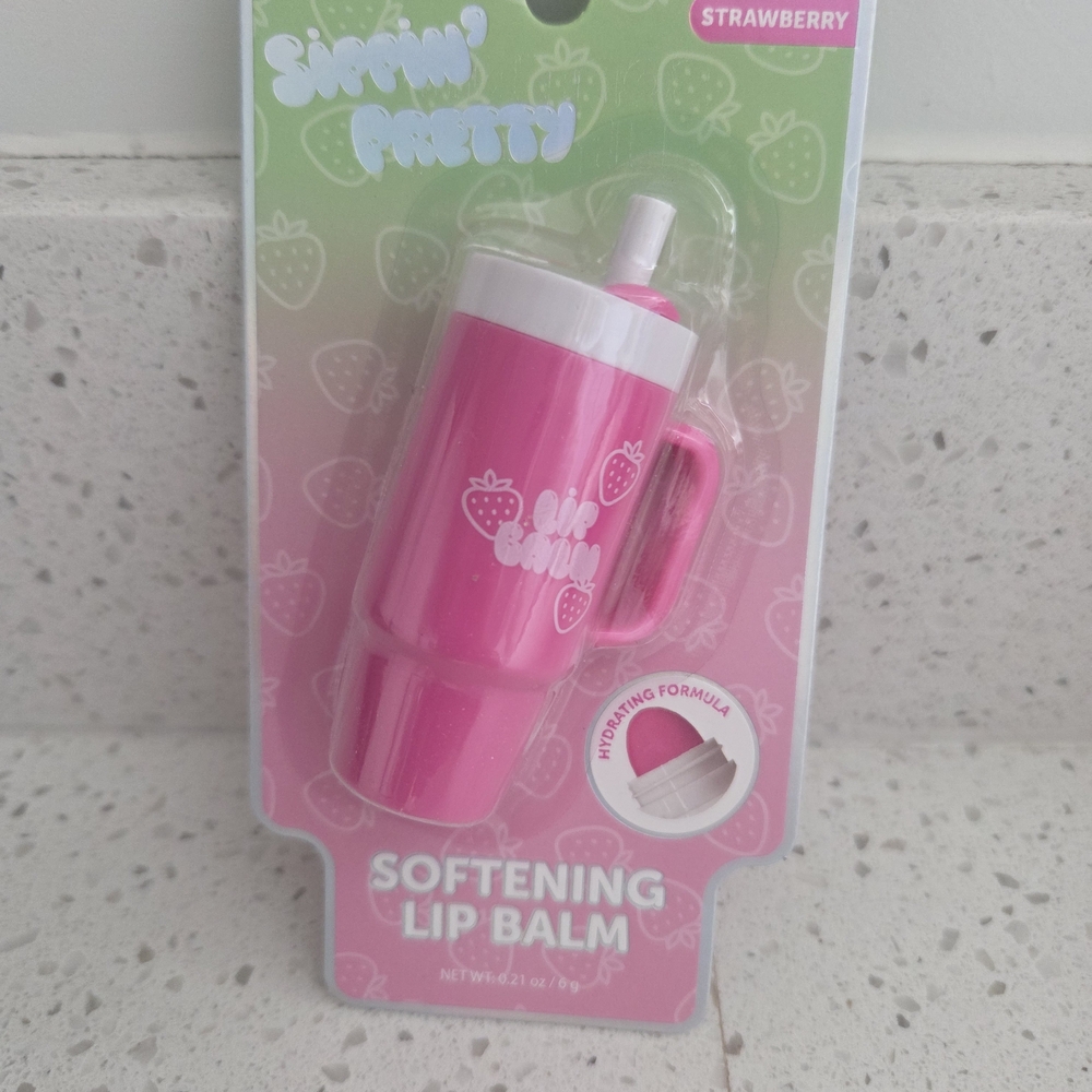 Strawberry Softening Lip Balm - Pink